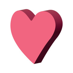 3d heart clipart Single element for design