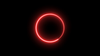 abstract circle loading illustration. black background 4k illustration.