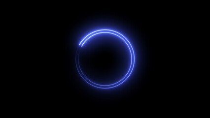 abstract circle loading illustration. black background 4k illustration.