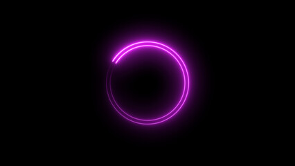 abstract circle loading illustration. black background 4k illustration.