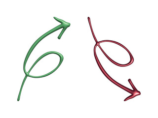 3d arrow symbol. Business clipart. Single element for design