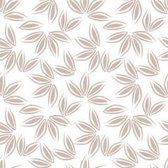 Christmas seamless pattern with berry and pine branch, winter design, hand drawn elements