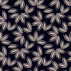 Christmas seamless pattern with berry and pine branch, winter design, hand drawn elements