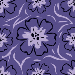 Christmas seamless pattern with berry and pine branch, winter design, hand drawn elements