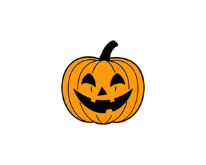 Spooky Halloween Pumpkin Face Vector Cute Jack-o’-Lantern Face for holiday Design and Print Design.