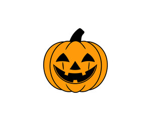 Spooky Halloween Pumpkin Face Vector Cute Jack-o’-Lantern Face for holiday Design and Print Design.