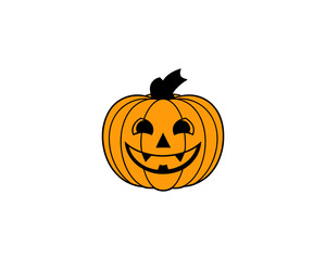 Spooky Halloween Pumpkin Face Vector Cute Jack-o’-Lantern Face for holiday Design and Print Design.