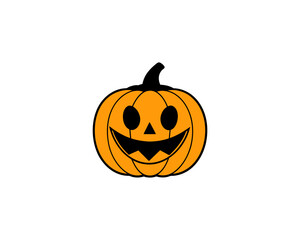 Spooky Halloween Pumpkin Face Vector Cute Jack-o’-Lantern Face for holiday Design and Print Design.