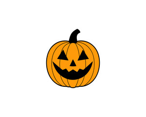 Spooky Halloween Pumpkin Face Vector Cute Jack-o’-Lantern Face for holiday Design and Print Design.