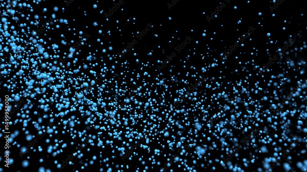 Poster blue particle flow abstract background - abstract symbolizing energy, technology, movement, innovati