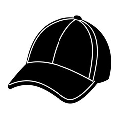 Casual Baseball Cap silhouette vector
