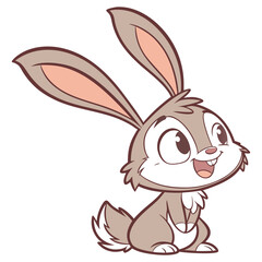 Adorable Cartoon Bunny Rabbit Illustration