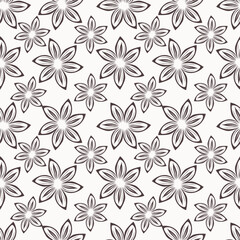 Christmas seamless pattern with berry and pine branch, winter design, hand drawn elements