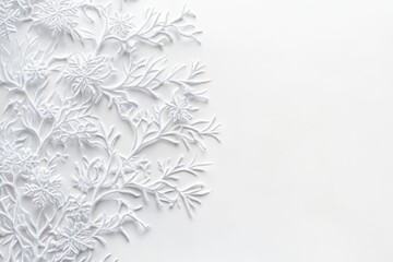 White paper snowflakes and branches