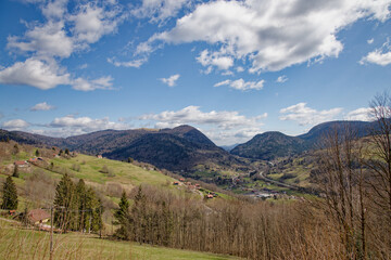 Paysage des Vosges au printemps