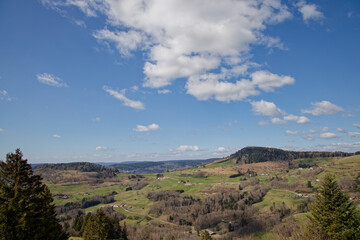 Paysage des Vosges au printemps
