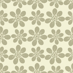Seamless pattern with floral motifs. Vector illustration.	
