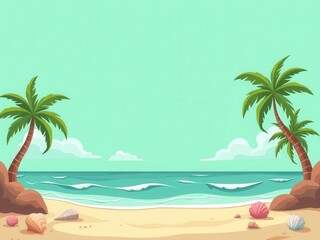 Obraz premium Tropical Beach Scene
