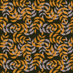 Seamless pattern with floral motifs. Vector illustration.	