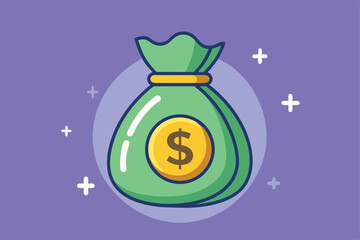 Money bag icon Vector Design.
