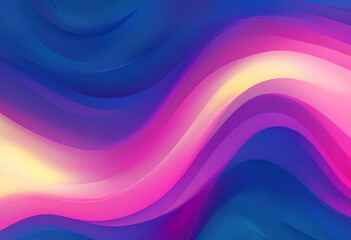 Neon Pink and Purple Gradient Flowing Lightscape Digital Illustration