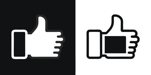 Obraz premium Thumb up icon, a social media like symbol for approval or success