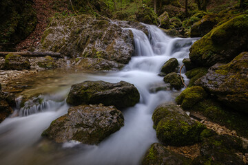Fototapeta premium Pekel gorge with waterfalls near Ljubljana in Slovenia