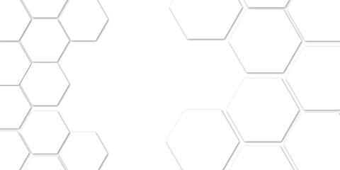 Abstract technology white geometric hexagon on transparent concept design honeycomb shape vector. 