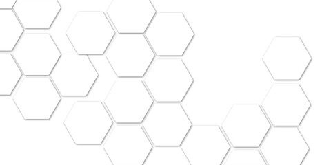 Abstract technology white geometric hexagon on transparent concept design honeycomb shape vector. 