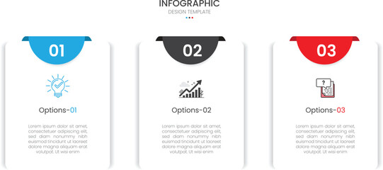 Business infographic design template with 4 steps or options. Ideal for workflow layouts, annual reports, diagrams, and web design