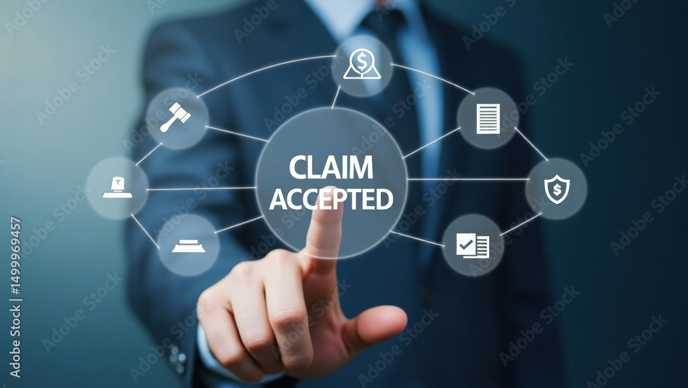 Poster claim accepted displayed on a digital interface.