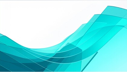 Abstract blue wave background with flowing curved lines and layered transparent geometric shapes, modern technology design for presentation, banner, corporate branding