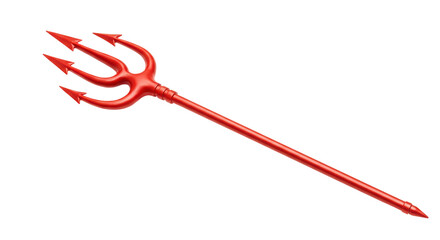 Isolated Red Devil's Trident