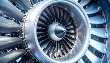 Jet Engine CloseUp Detail.