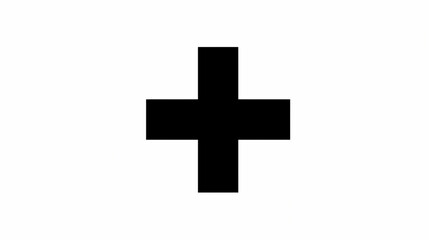 Fototapeta premium Solid Black Cross Graphic Simple Modern Design Christian Symbol Icon Minimalist Religious Sign Vector Illustration Cross Icon Symbol Faith Graphic Element 