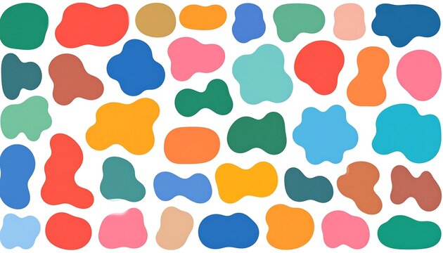 Colorful Abstract Shapes Set.