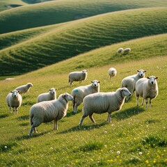 Obraz premium sheep in the field