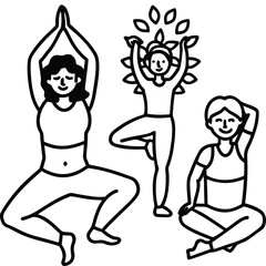 International Yoga Day logo design for Wellness Balance and Peaceful Living 