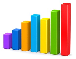 Colorful Bar Graph Growth Chart.