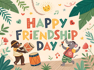 Fototapeta premium Happy Friendship Day