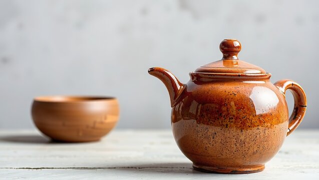 Handcrafted Ceramic Cantaro, Rustic Charm, Studio Lighting