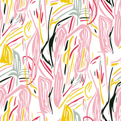 Seamless pattern with a simple abstract drawing. Vector illustration.