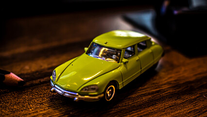 toy car on black background