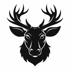 Naklejka premium deer head silhouette