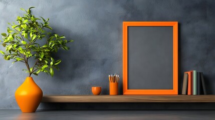 Cozy and refined home workspace with vintage desk and decor