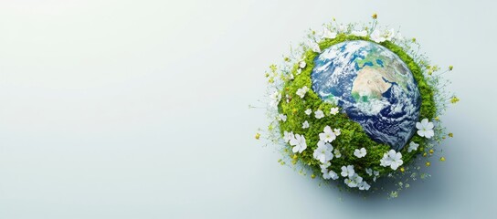 Earth surrounded by greenery and flowers (1)