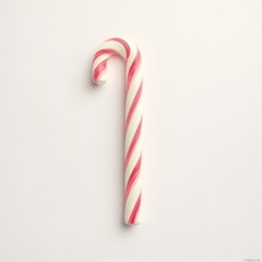 A single candy cane on a white background