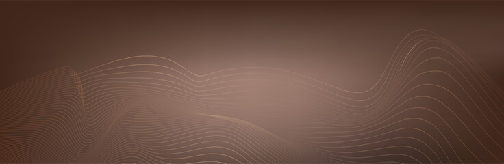 chic elegant  bacground in brown, beige, yellow shades. Golden, copper lines, waves.
Geometric pattern. Cover, packaging, business template. Frame for branding, logo, invitation.
Gradient mesh.