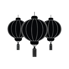 Three Traditional Chinese Lanterns Hanging Decor