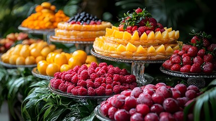 Sweet pancakes with fruits